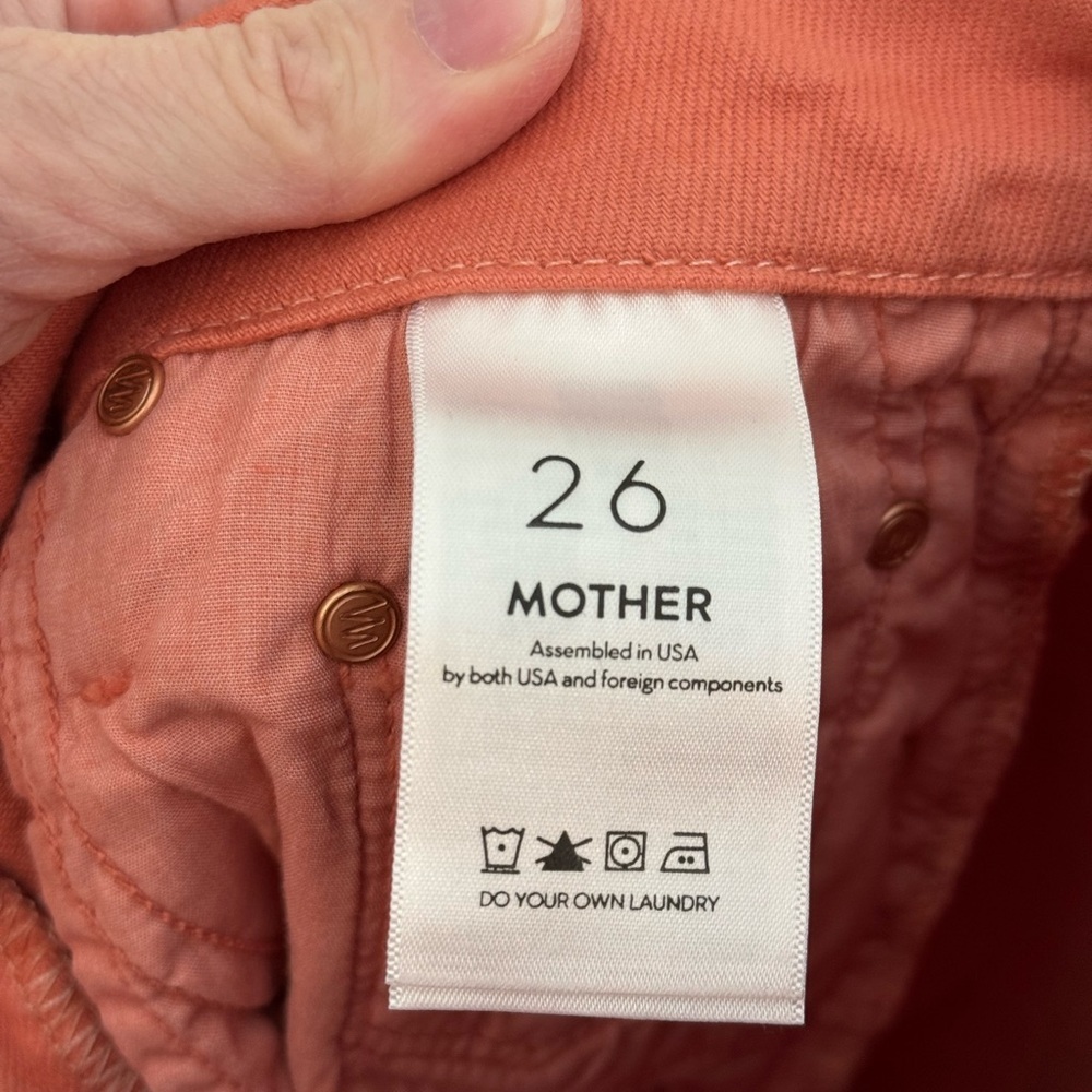 MOTHER The Looker Crop Skinny Play Date Mango Size 26 - Picture 7 of 8